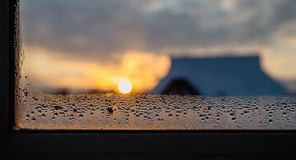 High humidity can damage wooden window frames