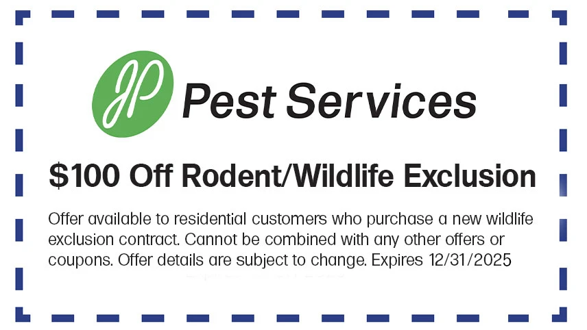 $100 off rodent/wildlife exclusion coupon